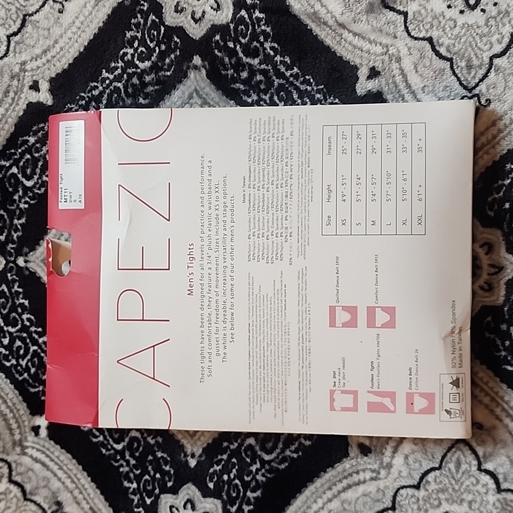 Capezio Men's Footed Tights MT11 - Size Small - NEW - Picture 3 of 8